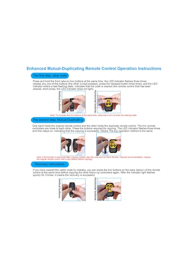 Springsun 433mhz Ev, Garaj Ve Araç Uyumlu Çok Fonksiyonlu Kablosuz Kopyalama Kumanda, Güvenli Ve Kararlı Performans