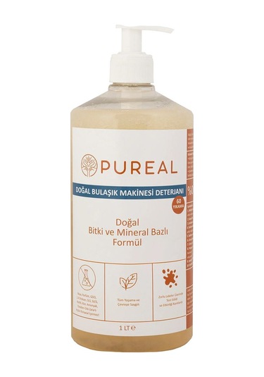 Pureal Doğal Bulaşık Makinesi Deterjanı - 60 Yıkama 1 L