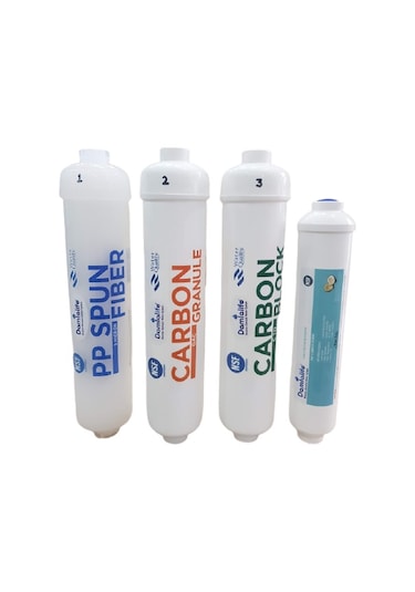 Damlalife Li 12" Inline 4 Lü Filtre Takımı