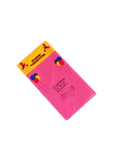 Padalink 137x183 Cm Pembe Pe Masa Örtüsü - Kaliteli, Şeffafsız, Tek Parça - Doğum Günü, Parti, Piknik İçin - Lehimli Ve Kolay Temizleme