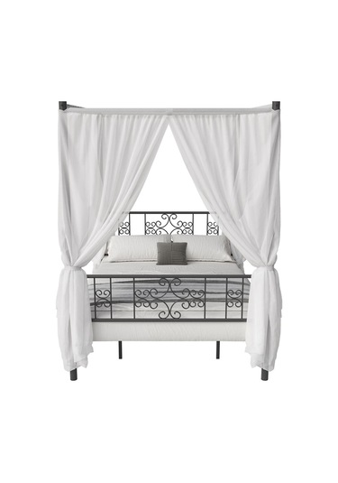 Argimo Stella Sultan Ferforje Siyah Metal Karyola 180x200 (Cibinliksiz)