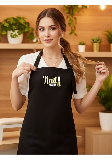 Vau Fartuk Manikür Ustası Önlüğü 174179621 Siyah