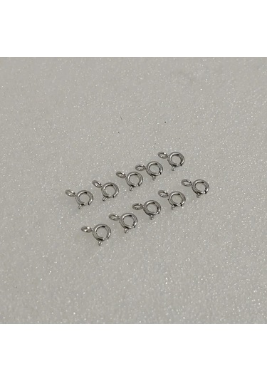 Elmpaly 10 Adet Gümüş Yuvarlak Spring Halka Dayanıklı Kolye Bileklik Bağlantısı Diğer