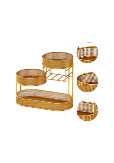 Homyl Meyve Sepet Tepsisi Ekmek Sepeti Sebze Rafı Sebzesi Soğan Altın