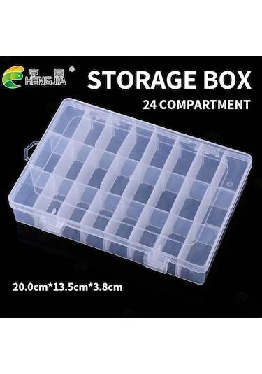 24 Hücre Plastik Balıkçılık Sahte Yemli Olta Takımı Kutusu Saklama Kutusu Taşınabilir Mücadele Çok Fonksiyonlu Organizatör Balıkçılık Kutuları