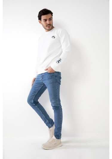 Cozyness Sweatshirt Kapşonsuz Beyaz