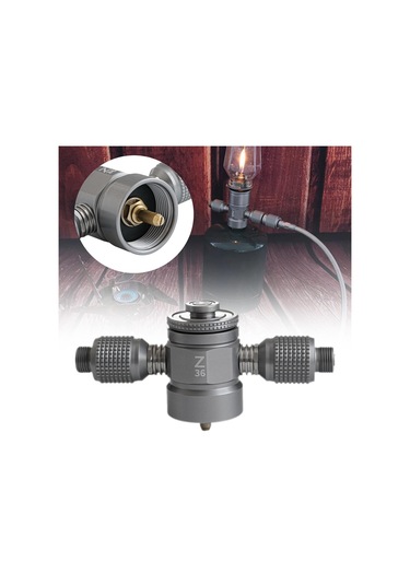 Suntek 3 Çıkışlı Kamp Izgara Adaptörü Sırt Çantasıyla Gri