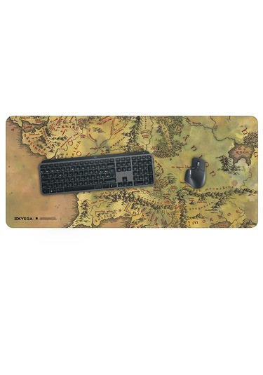 Exvega Lord Of The Rings Middle Earth Map Mousepad Xxl 90x40 Exve