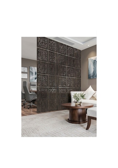 Lazer Kesim Paravan, Ahşap Separatör, Oda 4'lü Panel Levha Model01 40 X 40 Cm