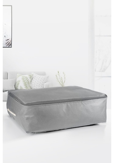 5'li Set 53x44x20 Cm Home Organizer Çekyat & Baza Altı Hurç Gri