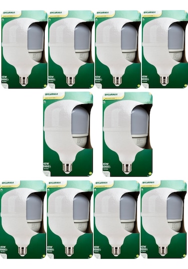 10 Adet Sylvania 45w 3000k Sarı Işık E27 Duylu Kalın Duy Torch Led Ampul