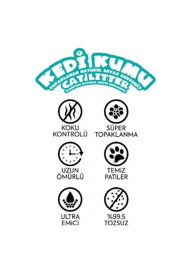 Happy Topaklanan Bentonit Marsilya Sabunlu Kedi Kumu 5 L