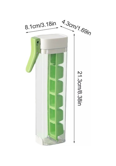 Jeehugo Yeşil 2 Adet Tek Tıkım Buz Kuvveti 6 Bölmeli Ev Kullanıma Uygun Gıda Seviyesi Pc+pp Spill Koruyucu Kapaklı Buzluk Kutusu Çok Renkli