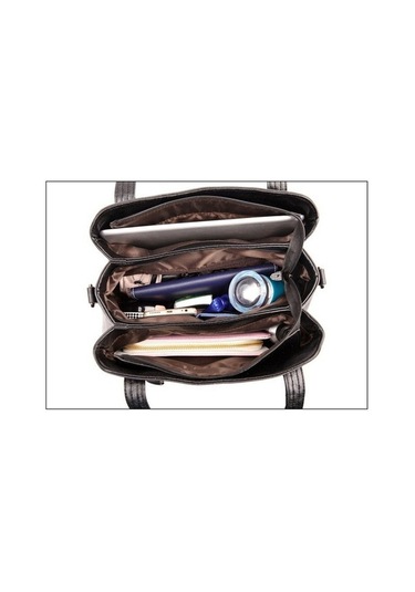 Shidai888 Yüksek Kaliteli Deri Tote Çanta Çanta, Kadın Çanta Siyah