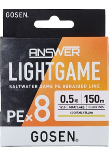 Gosen Answer Light Game Pe8 Örgü Lrf İpi 150mt Coctail Yellow