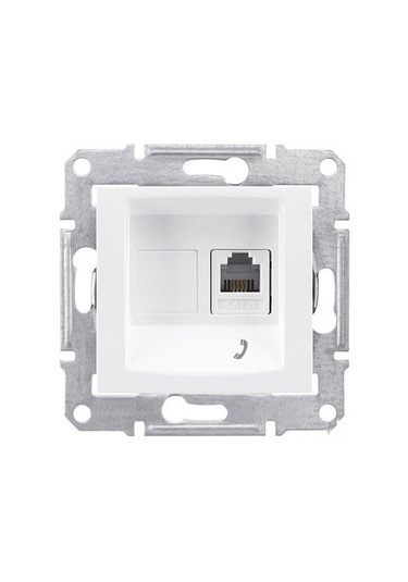 Schneider Sedna Beyaz Tekli Rj11 Telefon Prizi