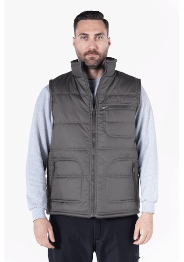 Polarlı Elyaf Takviyeli İş Yeleği Gri