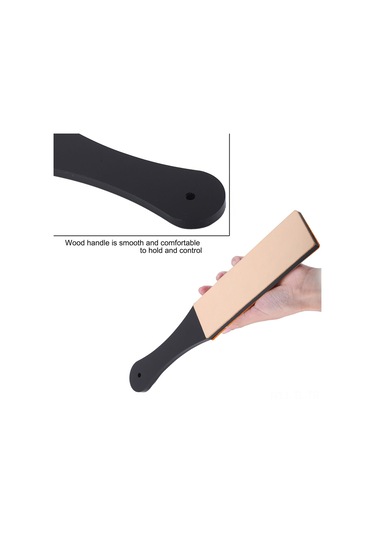 Hombey 2 Yönlü Kaba Ve İnce Pu Deri Aşınma Teli - Bıçak, Bıçak, Gümüş Ve Altın Parlatıcı - Akrilik Kollü Taşlama Aleti