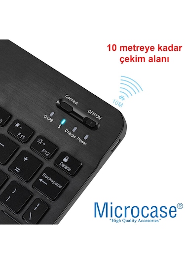 Rgb Işıklı Bluetooth Tablet Klavye Şarjlı Kablosuz - Al2670 Siyah