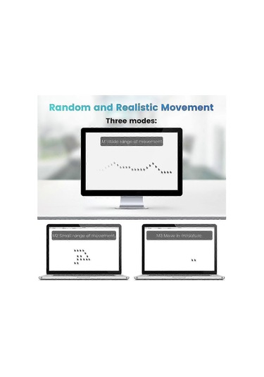 Ayrı Mod Ve Açma/kapama Düğmelerine Sahip, Dijital Ekranlı Usb Fare Jiggler Görünmez Fare Karıştırıcı