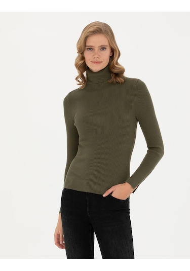 Pierre Cardin Kadın Kazak /triko 50276230-vr238 Koyu Haki