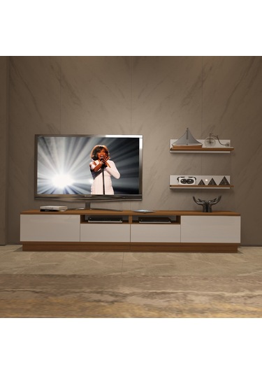 Decoraktiv Trendstyle 220rs Mdf Tv Ünitesi Tv Sehpası Ceviz - Beyaz