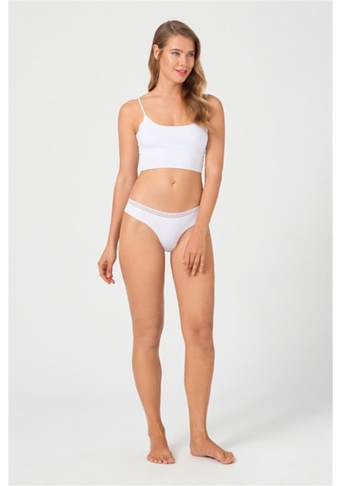 File Lastikli Lazer Kesim Bikini Külot 3'lü Paket - 3 Çok Renkli 1 Çok Renkli