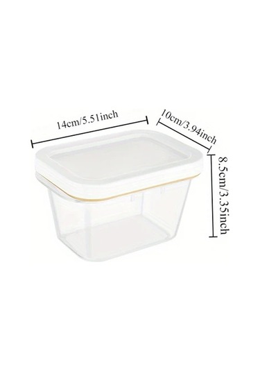 Fochsia Beyaz Gıda Sınıfı Akrilik Tereyağı Saklama Ve Kesme Kutusu Taze Tutar Pratik Beyaz