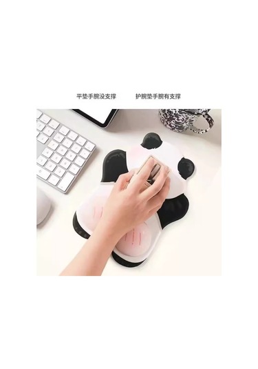 Pembe Panda Mouse Pad Bilek Desteği Kızlar İçin Sevimli Kaymaz Bilgisayar Ofis Yüksek Kaliteli Silikon Klavye El Desteği Bilek Desteği