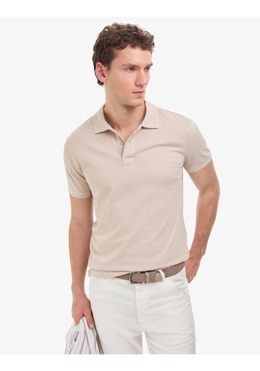Pierre Cardin Erkek Koyu Bej Tişört Basic 50321128-vr088