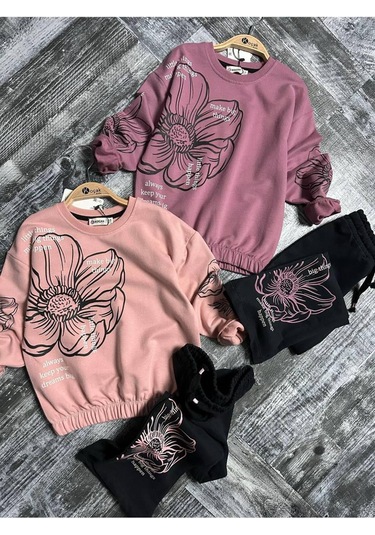 Kız Çocuk İspanyol Paca 2'li Takım Pembe