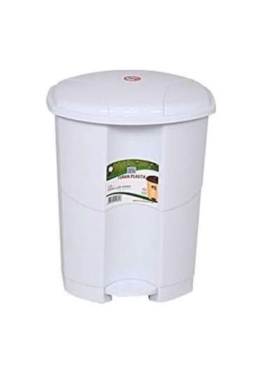 18 Lt Pedallı Çöp Kovası 10191 Beyaz Siyah