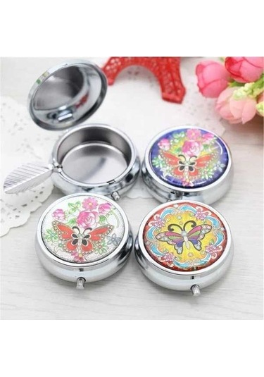 Ulzyvf Yuvarlak Taşınabilir Tablası Sigara Şekil Renkli Mini Metal Küllük Çevre Dostu Anahtarlık 1 Adet