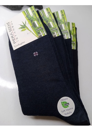 12 Çift Bambu Soket Çorap Karışık Renk Gri, Siyah, Lacivert Gri - Lacivert - Siyah