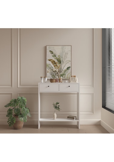 Büyük Kahve Köşesi & Dresuar Beyaz