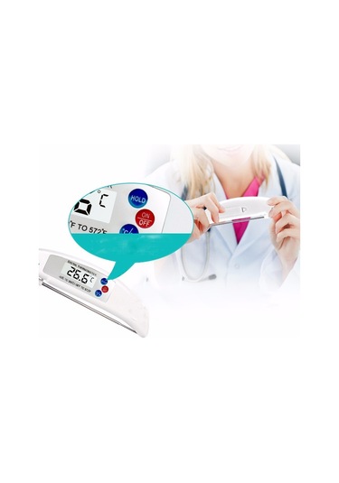 Sones Katlanır Et Termometresi Dijital Mutfak Termometresi Yemek Pişirme Barbekü Probu, Rastgele Renk Teslimatı