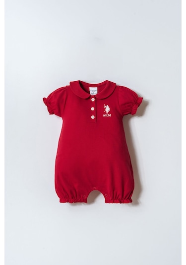 U.s. Polo Assn. Kız Bebek Kırmızı Tulum Kırmızı
