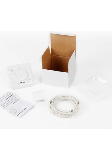 Ximistore9 Mekanik El Termostati, 5-40 C Sıcaklık Kontrolü, 230v, 16a, Elektrikli Yer Isıtıcı İçin, Beyaz Abs+pc