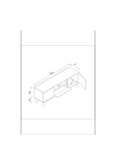 Bohem Tv Ünitesi 150 Cm N Çizgili Mdf Kapak Beyaz Bohem Tv Ünitesi 150 Cm N Çizgili Mdf Kapak Beyaz