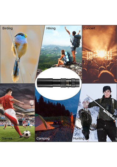 Wezone Tam Metal 10-30x25 Monoküler Teleskop, Bak4 Prisma İle Yüksek Parlaklık Ve Netlik, Taşınabilir Çanta Dahil