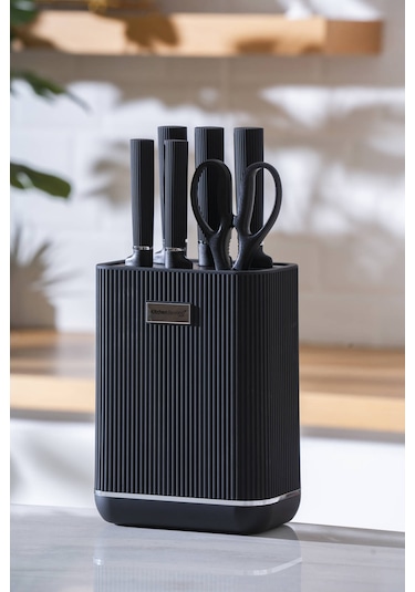 Cooper 7 Parça Bıçak Seti Siyah