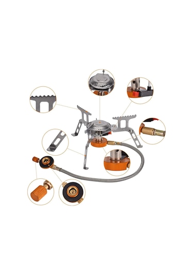 Taşınabilir Katlanabilir Outdoor Kutulu Piknik Gaz Sobası 3500W Diğer