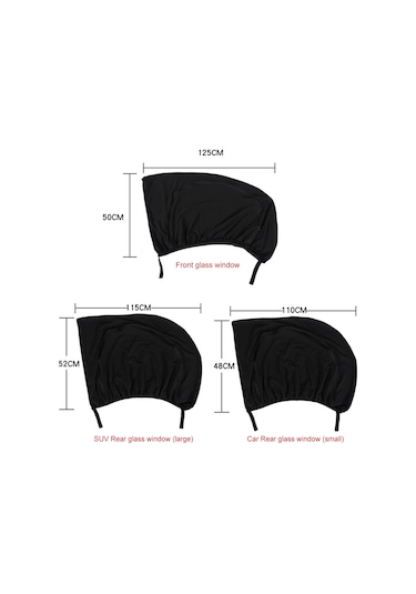Springsun 2 Adet Esnek Araba Cam Güneşlik Perdesi - Sivrisinek Ve Güneşten Koruma, Kolay Kurulum, 125x50cm