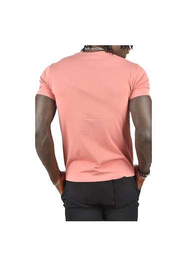 Deepsea Gülkurusu Erkek Dar Kesim Basic Tişört 1801131 Gülkurusu