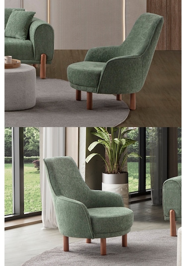 Armoni Berjer Yeşil Tekli Koltuk Yeşil