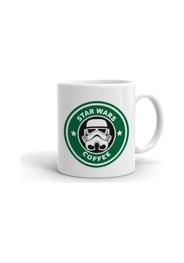 Star Wars Coffee Baskılı Kupa/bardak Beyaz