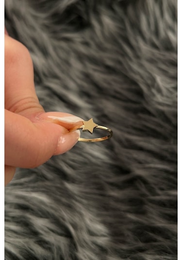 Fiyonk Kuyumculuk 14 Ayar Altın Yıldız Yüzük 001