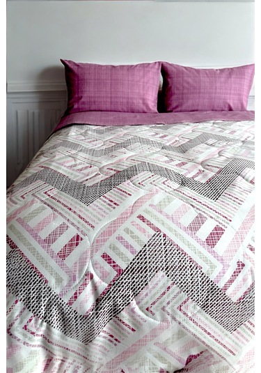 Alla Turca Tek Kişilik Yazlık Uyku Seti Düz Çarşaflı Nova Gül Kurusu Gülkurusu