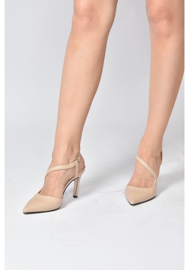 Fox Shoes Ten Sivri Burun Kadın Topuklu Ayakkabı K404910809