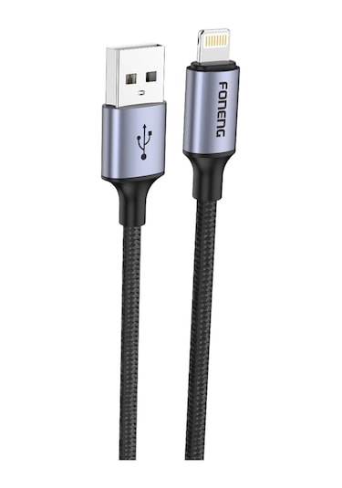 Foneng X95 Usb-a To Lightning 3a Örgü 1.2m Hızlı Data Ve Şarj Kablosu